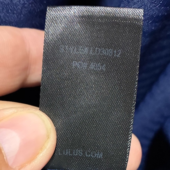 Lulu's Navy Blue Backless Halter Lace Sundress XL - Picture 15 of 15